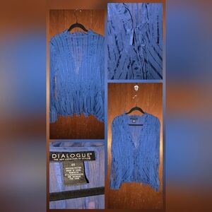 Dialogue Women's Elegant Blue Blouse